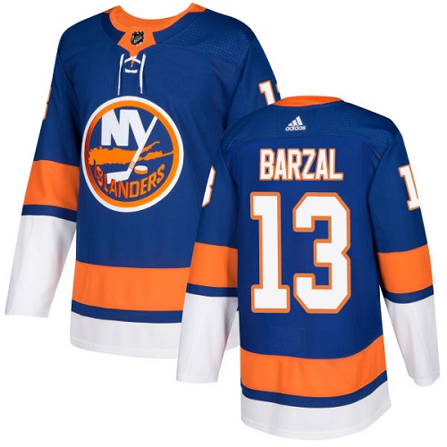 Adidas NEW York Islanders #13 Mathew Barzal Royal Blue Home Authentic Stitched Youth NHL Jersey